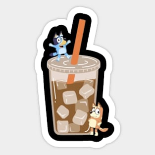 bluey coffee Sticker